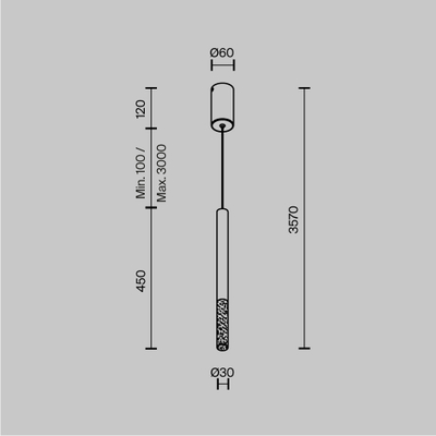 Подвесной светильник Про цвет / Pro Shade 3000-4000К 6Вт, MOD157PL-L6BK. TM Maytoni