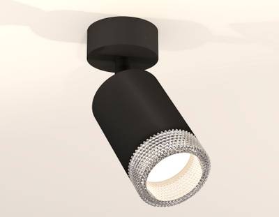 Комплект накладного поворотного светильника XM6313001 SBK/CL черный песок/прозрачный MR16 GU5.3 (A2210, C6313, N6150)