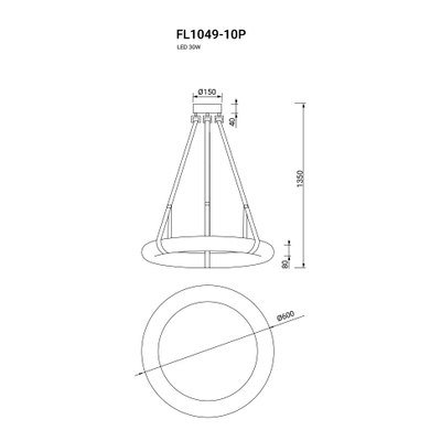 Подвесная люстра Secretum FL1049-10P, LED