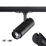 359027 PORT NT23 090 черный Однофазный двухжильный трековый светильник с перекл. цв.температуры,мощности IP20 LED 3000К\4000К\6000К 5W/9W/13W 220V NAI