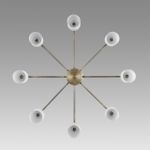 8100/8C COMFI LN25 бронза/белый металл/стекло Люстра потолочная Е14 8*40W 220V MAVE