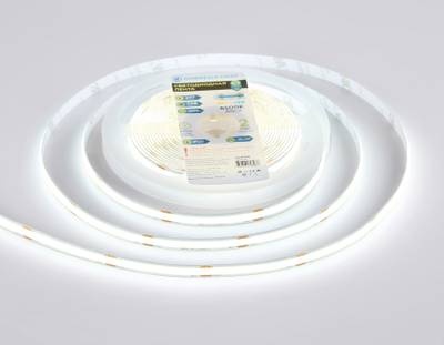 Светодиодная лента GS4703 COB 480Led /12W m/ 24V IP20 6500K/ 5000*8*1.54mm/ кратность резки 50mm (2 конт.)