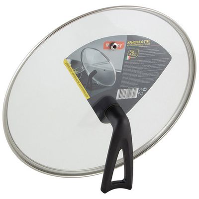 Крышка G-type (закал стекло) с бакелитовой ручкой, 28 см, VETRO-SPECIAL