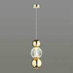 5008/7LA L-VISION ODL23 589 золотой/прозрачный/металл/акрил Подвес LED 7W 4000K 300Лм CRYSTAL