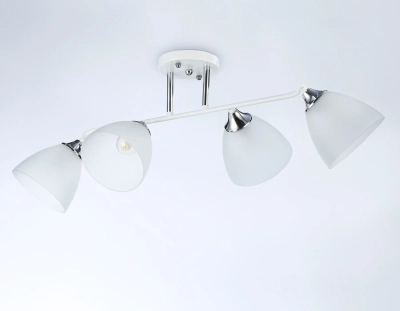 Светильник подвесной TR303003/4 WH/CH/FR белый/хром/белый матовый E27/4 max 40W 780*350*240