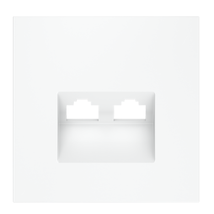 VLS001402 Накладка для розетки компьютерной двойной RJ45+RJ45 кат.6, S70 (белый матовый). (ТМ Maytoni)