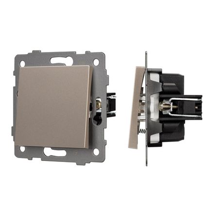 Механизм выключателя одноклавишный самовозвратный SWT-MKR1-PL-GD-V (250V, 10A) (Arlight, -)