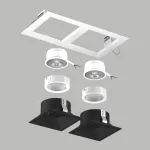 D5260707WMOD Светильник DOMINO QUADRO под LED модуль/лампу МR16 (214526+214507+214507+214006+214006)