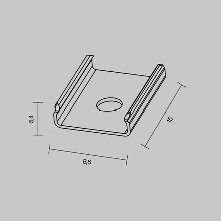 Комплект креплений (для профиля 08×09) 4 шт., ALM-0809-MT 642016. TM Maytoni