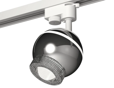 Комплект трекового светильника XT1104001 PSL/CL серебро полированное/прозрачный GU5.3 LED 3W 4200K (A2520, C1104, N7191)