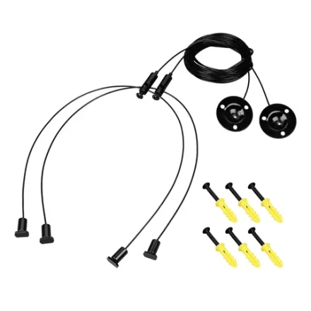 Подвес LINE-6070 2x4m Set BLACK (Pad 9x2mm) (Arlight, Металл)