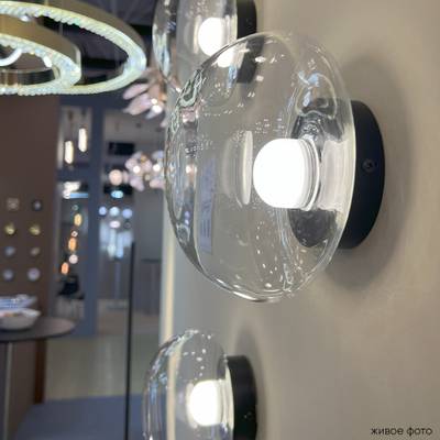 Бра Crystal Lux BOSQUE AP1 BLACK/TRANSPARENT 0270/401