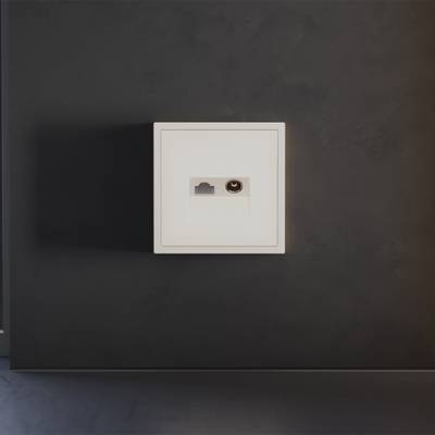 VLS002713 Накладка для розетки TV+RJ45 кат. 6, S70 (хлопок). (ТМ Maytoni)