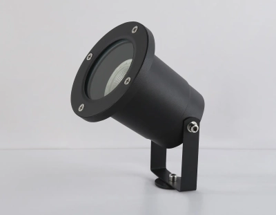 Светильник уличный в грунт ST6338 BK черный IP65 GU10 max 35W D92*315