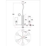 Подвесная люстра Arte Lamp MATAR A4027LM-6PB, 6хE14