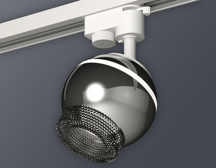 Комплект трекового светильника XT1104002 PSL/BK серебро полированное/тонированный GU5.3 LED 3W 4200K (A2520, C1104, N7192)