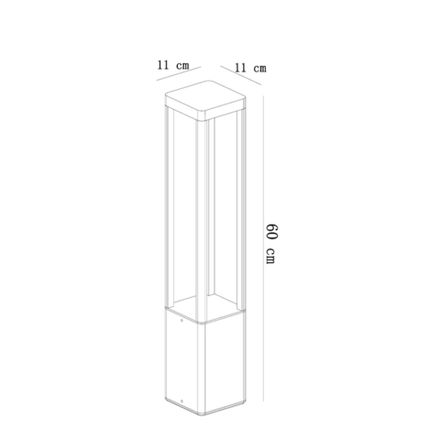 Ландшафтный светильник Arte Lamp PHERKAD A2726PA-1BK, 1хLED