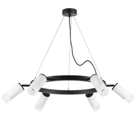 LR0163661 Люстра RULLO 6х50W GU10 ЧЕРНЫЙ/БЕЛЫЙ (571016+214436-6+202431-6)