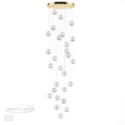 5008/120L L-VISION ODL23 585 золотой/прозрачный/металл/акрил Люстра каскадная LED 120W 4000K 6600Лм CRYSTAL