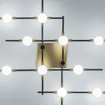 745147 Люстра BERGAMO LED 5Wх10 4000LM ЧЕРНЫЙ МАТОВЫЙ/ЗОЛОТО 4000K Lightstar