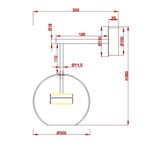 SL1133.201.01 Бра ST-Luce Латунь/Прозрачный LED 1*14W 3000K