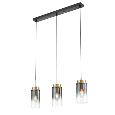 8101/3A COMFI LN26 407 черный/бронза металл/стекло Подвес Е14 3*40W 220V ISHA