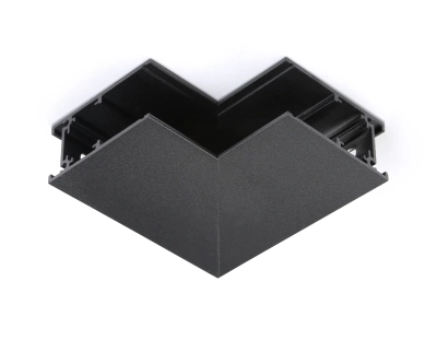 Коннектор угловой внутренний для накладного шинопровода Magnetic GL3378 BK черный 85*85*H26.9