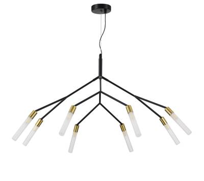 SLE1129-403-08 Светильник подвесной Черный, латунь/Белый G9 8*5W