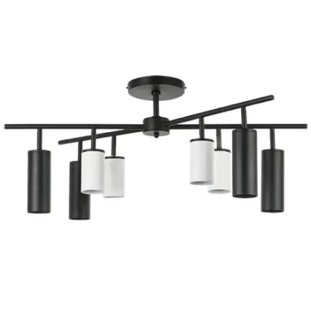 LR728364874 Люстра RULLO 8х50W GU10 ЧЕРНЫЙ/БЕЛЫЙ (571728+214436-4+214487-4)