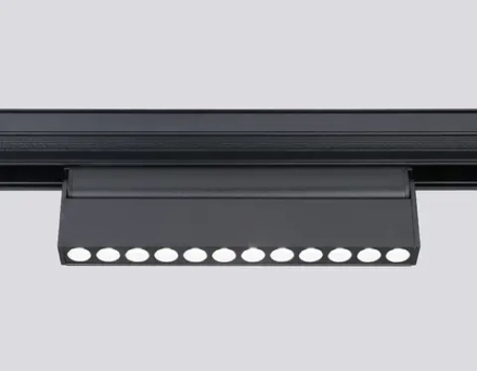 Светильник светодиодный поворотный для шинопровода Magnetic GL4048 BK черный IP20 12W 4200K 48V 24° 223*22*105