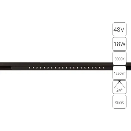 Магнитный трековый светильник Arte Lamp OPTIMA A7287PL-1BK, LED