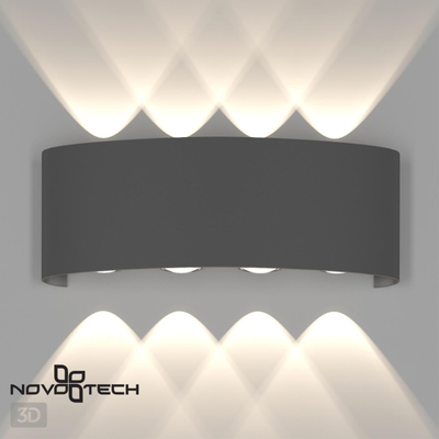 358461 STREET NT20 376 темно-серый Ландшафтный настенный светильник IP54 LED 4000K 8W 85-265V CALLE