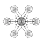 790064 Люстра SCHON 6x60W E14 Silver Lightstar