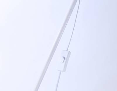 Светильник напольный с выключателем на проводе TR97612 WH белый E27 max 40W D245*1760