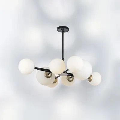 815480 Люстра CROCO 8х40W E14 ЧЕРНЫЙ МАТОВЫЙ/ЗОЛОТО Lightstar