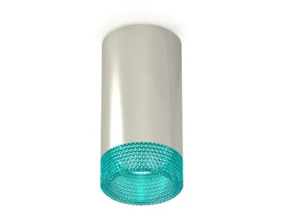 Комплект накладного светильника XS6325021 PSL/BL серебро полированное/голубой MR16 GU5.3 (C6325, N6153)