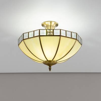 Citilux Шербург-1 CL440141 Люстра витражная потолочная Бронза