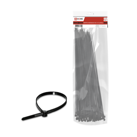 Хомут КСС-А 7.6х500 нейлоновый с УФ защитой черн. (уп.100шт) IN HOME 4690612061160