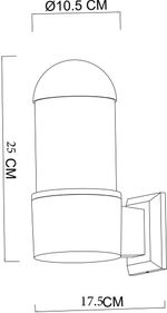 Уличный настенный светильник Arte Lamp COPPIA A5217AL-1BK, 1хE27