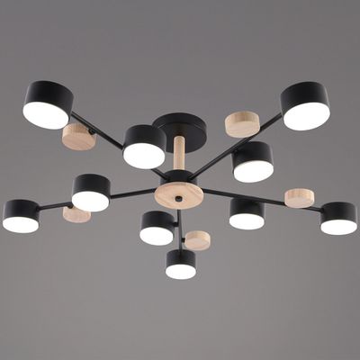 03758-0.3-10 BK+WOOD GX53 светильник потолочный