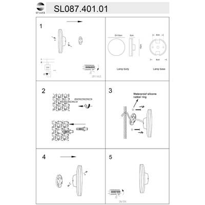 SL087.401.01 Светильник уличный настенный ST-Luce Черный кварцевый LED 1*12W 4000K