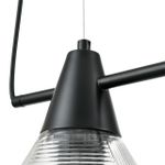6595/4A MODERNI LN25 черный/прозрачный, металл/стекло Подвес E27 4*60W 220V CORNE