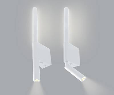 08079,01 Настенный светильник Прани белый w10*2,5 h44,5 Led 3W+5W (3000K)