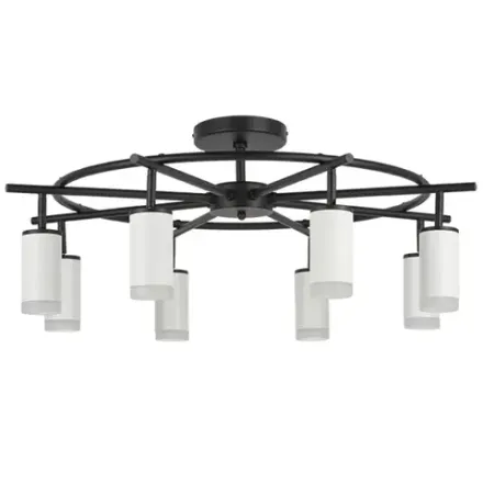 LR7183680 Люстра RULLO 8х50W GU10 ЧЕРНЫЙ/БЕЛЫЙ (571718+214436-8+202430-8)