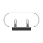 808620 Светильник настенный MURO 2х40W G9 ХРОМ/БЕЛЫЙ Lightstar