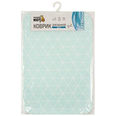 Коврик для ванной с принтом "Blue", 40*60 см, цвет - бирюзовый