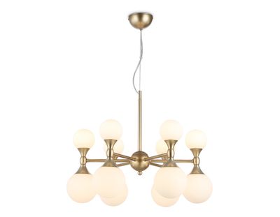 Светильник подвесной LH51050/12 GD/FR золото/белый матовый G9*12 max 28W D550*450