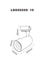 Трековый светильник Arte Lamp BARUT A4561PL-1BK, LED