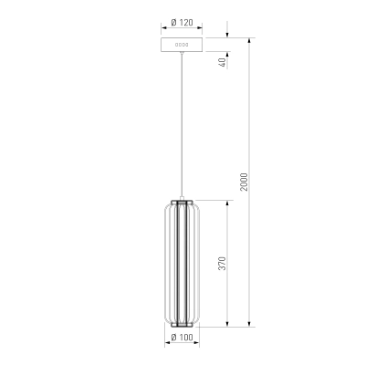 Светодиодный подвесной светильник с регулировкой высоты 304053 LED хром, LED