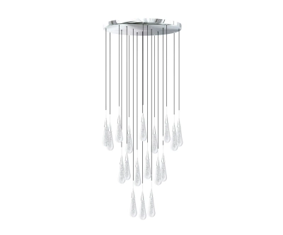 07861-18A,02 Люстра каскадная Гутта хром d50 h300 Led 54W (4000k)
